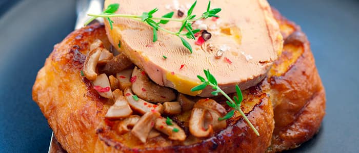 Foie gras sur brioche perdue